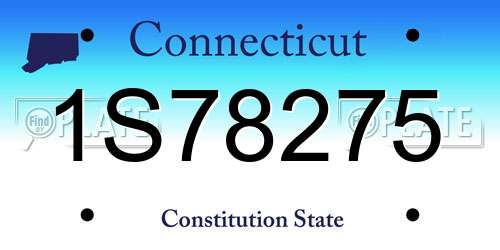 1S78275 Connecticut License Plate