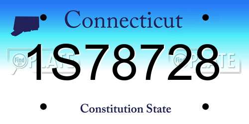 1S78728 Connecticut License Plate
