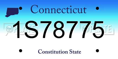 1S78775 Connecticut License Plate