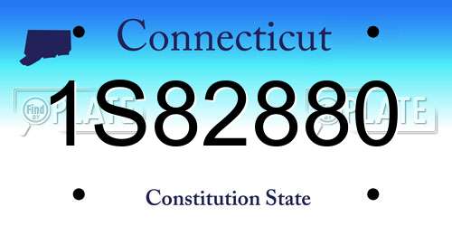 1S82880 Connecticut License Plate