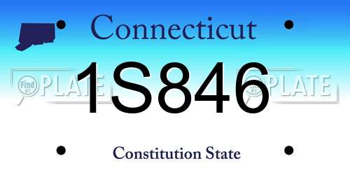 1S846 Connecticut License Plate