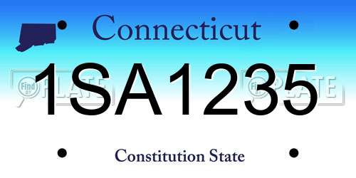 1SA1235 Connecticut License Plate