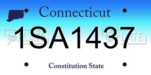 1SA1437 Connecticut License Plate