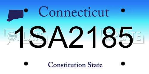 1SA2185 Connecticut License Plate