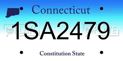 1SA2479 Connecticut License Plate
