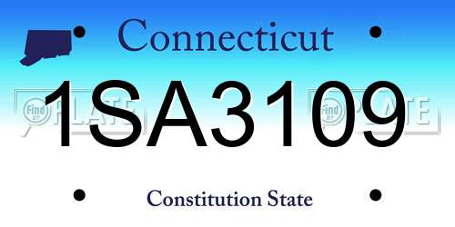 1SA3109 Connecticut License Plate