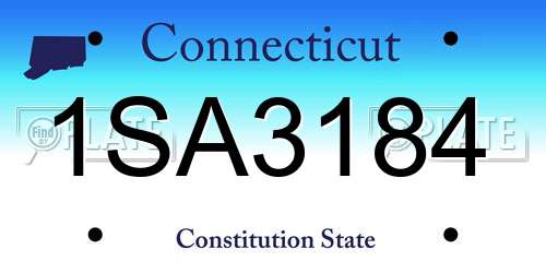 1SA3184 Connecticut License Plate