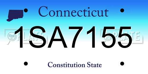 1SA7155 Connecticut License Plate