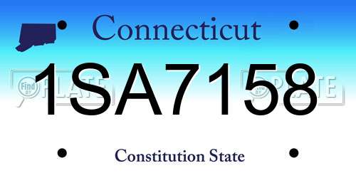 1SA7158 Connecticut License Plate