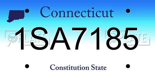 1SA7185 Connecticut License Plate