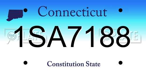 1SA7188 Connecticut License Plate
