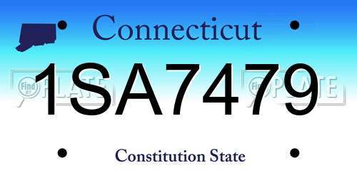 1SA7479 Connecticut License Plate