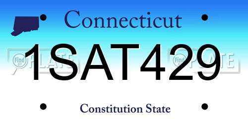 1SAT429 Connecticut License Plate