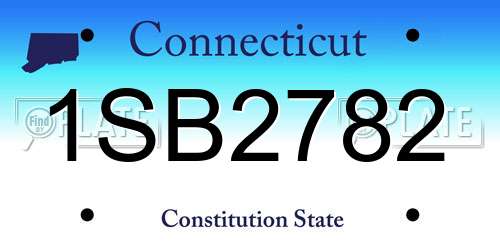 1SB2782 Connecticut License Plate