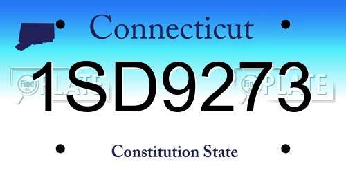 1SD9273 Connecticut License Plate
