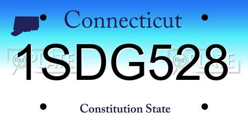 1SDG528 Connecticut License Plate