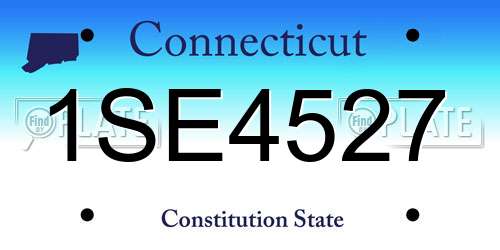 1SE4527 Connecticut License Plate