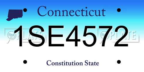1SE4572 Connecticut License Plate