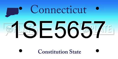 1SE5657 Connecticut License Plate