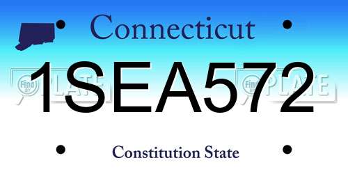 1SEA572 Connecticut License Plate