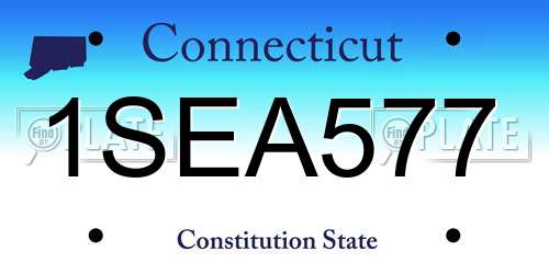 1SEA577 Connecticut License Plate