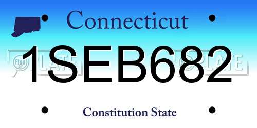 1SEB682 Connecticut License Plate