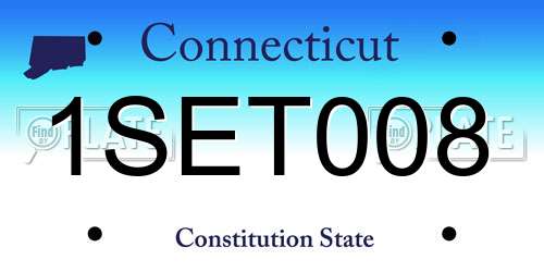 1SET008 Connecticut License Plate