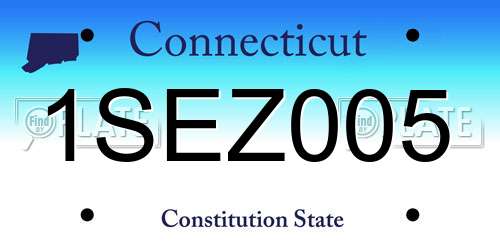 1SEZ005 Connecticut License Plate