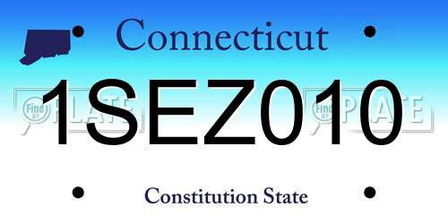 1SEZ010 Connecticut License Plate
