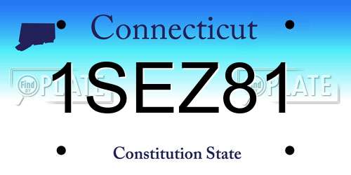 1SEZ81 Connecticut License Plate