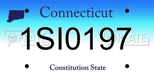 1SI0197 Connecticut License Plate