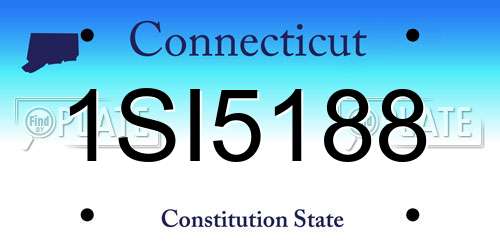1SI5188 Connecticut License Plate