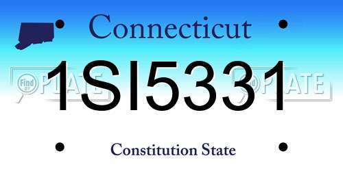 1SI5331 Connecticut License Plate