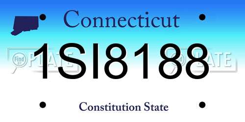 1SI8188 Connecticut License Plate