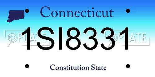 1SI8331 Connecticut License Plate