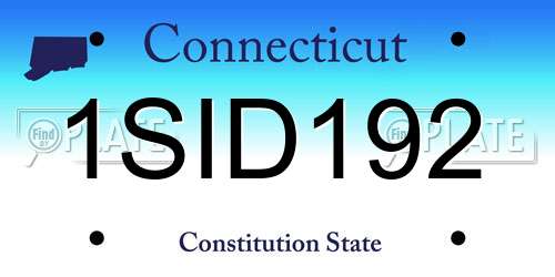 1SID192 Connecticut License Plate