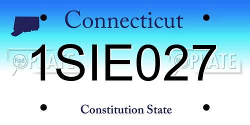 1SIE027 Connecticut License Plate