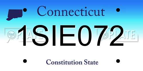 1SIE072 Connecticut License Plate