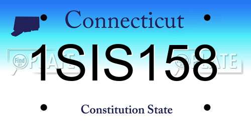 1SIS158 Connecticut License Plate