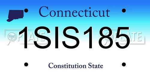 1SIS185 Connecticut License Plate