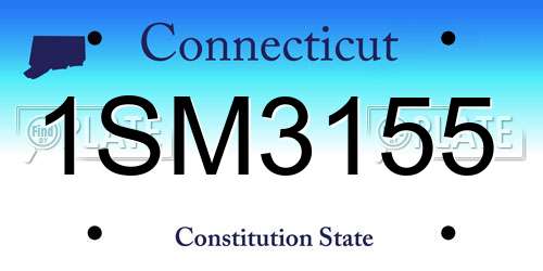 1SM3155 Connecticut License Plate