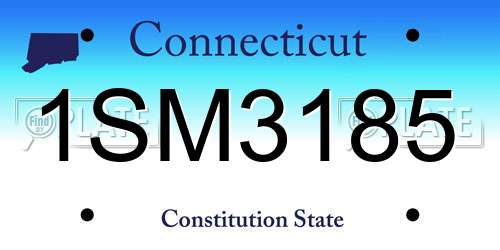 1SM3185 Connecticut License Plate