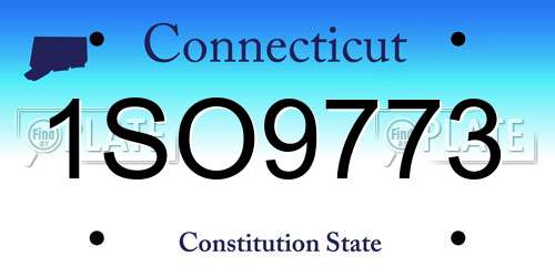 1SO9773 Connecticut License Plate