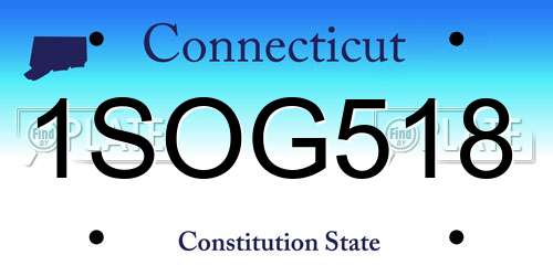 1SOG518 Connecticut License Plate
