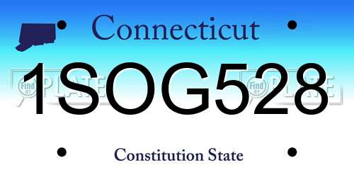 1SOG528 Connecticut License Plate