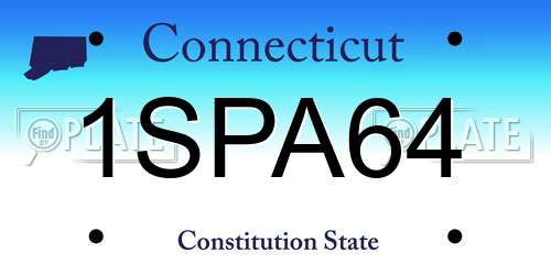 1SPA64 Connecticut License Plate
