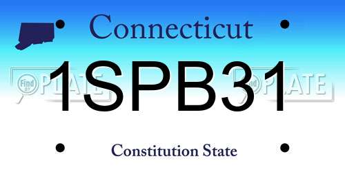 1SPB31 Connecticut License Plate