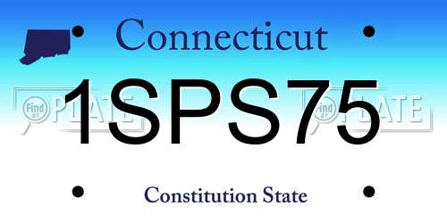 1SPS75 Connecticut License Plate