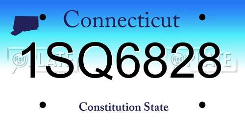 1SQ6828 Connecticut License Plate