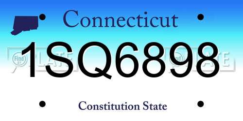 1SQ6898 Connecticut License Plate